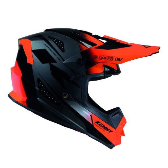 KENNY RACING ĶIVERE CROSS/ENDURO TRACK KID/JUNIOR/BĒRNU GRAPHIC SPEED NEON ORANGE KRĀSA ORANŽA/MELNS IZMĒRS L ( 51 - 52 CM )